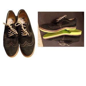 1901 Nordstrom Black Suede Leather Oxford Shoes Men's Size 10.5
